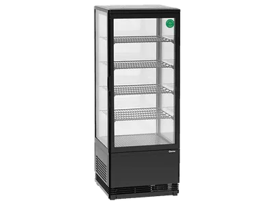 BARTSCHER Mini-Kühlvitrine 98L-SW (98 l, C, 1105 mm hoch, Schwarz)