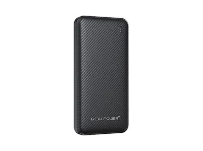 REALPOWER PB-10000 Plus Powerbank 10.000 mAh Schwarz