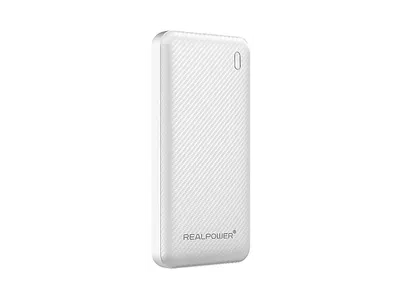 REALPOWER PB 10000 Plus, Powerbank 10.000 mAh Weiß