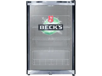CUBES HC 241 E BECK'S Getränkekühlschrank (115 l, E, 845 mm hoch, Schwarz / Grün)