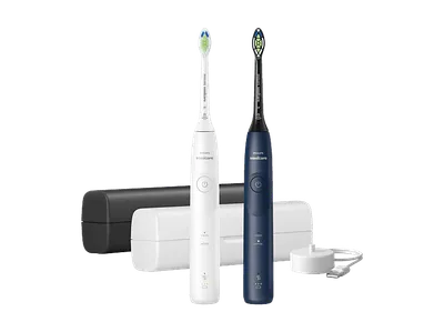 PHILIPS Sonicare HX7119/01 Series 5500 Elektrische Zahnbürste Marineblau/Weiß, Reinigungstechnologie: Schalltechnologie