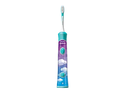 PHILIPS Sonicare For Kids HX6322/04 Elektrische Kinderzahnbürste Blau, Reinigungstechnologie: Schalltechnologie