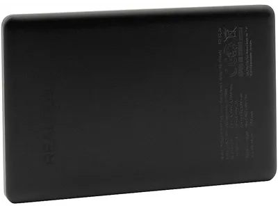 REALPOWER PB-5000 MAG Ultra Slim Powerbank 5000 mAh Schwarz