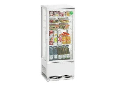 BARTSCHER Mini-Kühlvitrine 98L Kühlschrank (C, 1105 mm hoch, Weiß)