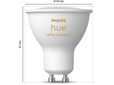 PHILIPS Hue White Ambience GU10 2x400lm Doppelpack 2200 - 6500