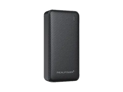 REALPOWER PB-20000 SSB Powerbank 20000 mAh Schwarz