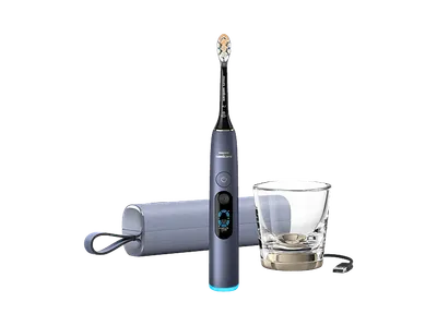 PHILIPS Sonicare DiamondClean 9900 Prestige HX9813/98, elektrische Zahnbürste Dunkelblau/Schwarz, Reinigungstechnologie: Schalltechnologie