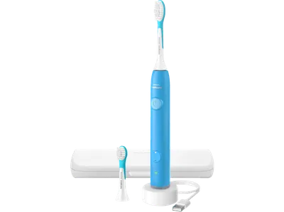 PHILIPS Sonicare HX6600/42 For Kids Smart, Elektrische Kinderzahnbürste Blau, Reinigungstechnologie: Schalltechnologie