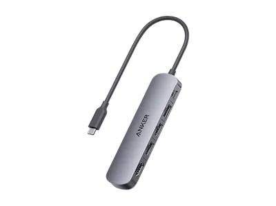 ANKER 5-in-1 USB-C Hub mit 4K@30Hz HDMI, 90W Power Delivery, Dockingstation, Grau