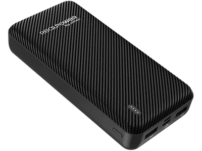REALPOWER PB-20000 SE Powerbank 20.000 mAh Black Carbon