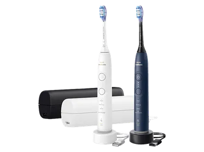 PHILIPS Sonicare HX7429/01 Series 7100 Elektrische Zahnbürste Marineblau/Weiß, Reinigungstechnologie: Schalltechnologie