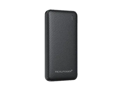 REALPOWER PB-10000 SSB Powerbank 10000 mAh Schwarz