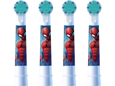 ORAL-B Kids Spiderman, extra weiche Borsten, ab 3 Jahren, 4 Stück Aufsteckbürsten