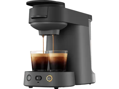 PHILIPS SENSEO® Vibe CSA225/60 2-Tassen-Funktion, milder oder starker Kaffee, 0.9L Wassertank Padmaschine, Schwarz