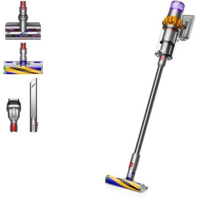 V15 Detect Absolute Stielsauger nickel satin gelb/glanz nickel, 240 W, 60 min Laufzeit, 0,76 l Staubvolumen, Display, Elektro-Bodenbürste
