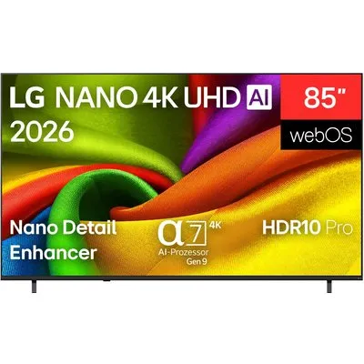 85NU900B6LA 215 cm (85") Nano UHD AI TV, 4K Ultra HD, LCD, Smart-TV, HDR-Wiedergabe, DVB-T2/DVB-C/DVB-S2, Sprachsteuerung