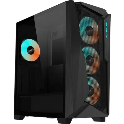 GIGABYTE GB-C301G-TYPE-C-V2 Midi Tower Gaming Gehäuse mit Sichtfenster