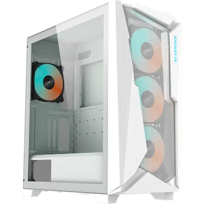 GIGABYTE GB-C301GW-TYPE-C-V2 Midi Tower Gaming Gehäuse mit Sichtfenster white