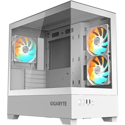Gigabyte C201 Panoramic ICE Midi Tower Gaming Gehäuse mit Glasseitenfenster
