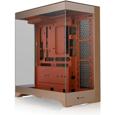 THERMALTAKE CTE E550 MX Midi-Tower Gehäuse Seitenfenster beige/orange