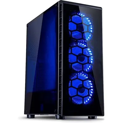 Inter-Tech CXC2 Midi Tower ATX Gaming Gehäuse Seitenfenster