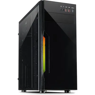 Inter-Tech B42 RGB Midi Tower Gehäuse Schwarz 3x USB