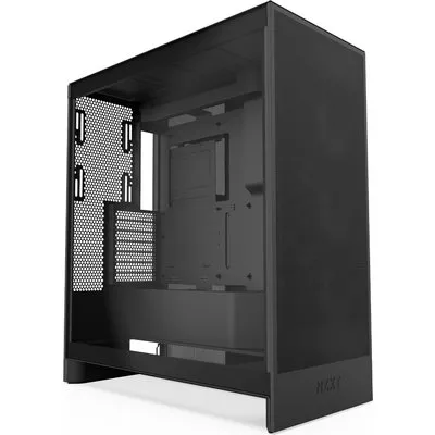NZXT H7 Flow Black (2024) Midi Tower ATX Gaming Gehäuse schwarz mit Glasfenster