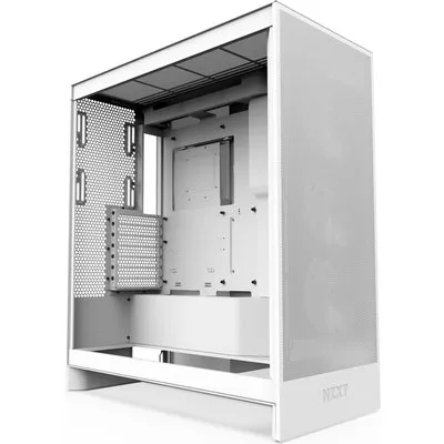 NZXT H7 Flow White (2024) Midi Tower ATX Gaming Gehäuse weiß mit Glasfenster