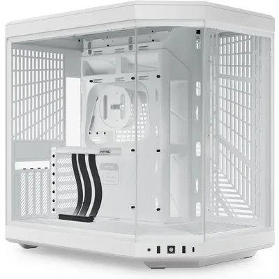 HYTE Y70 Zweikammer ATX Midi Tower Gaming Gehäuse Schneeweiß mit Glasfenster