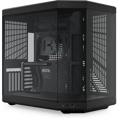 HYTE Y70 Zweikammer ATX Midi Tower Gaming Gehäuse Schwarz mit Glasfenster