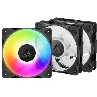 ARCTIC Gehäuselüfter P12 Pro Reverse A-RGB PWM 120 mm 3er schwarz 4-pin
