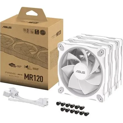 ASUS PRIME MR120 ARGB Reverse Triple Pack Gehäuselüfter weiß, 120 mm, PWM