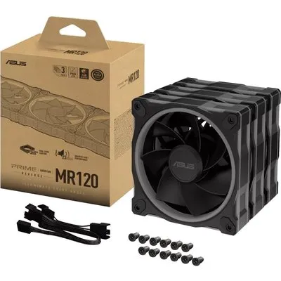 ASUS PRIME MR120 ARGB Reverse Triple Pack Gehäuselüfter schwarz, 120 mm, PWM