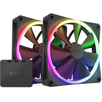 NZXT F140 RGB Gehäuselüfter 140mm Schwarz 2er Pack
