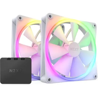 NZXT F140 RGB Gehäuselüfter 140mm Weiß 2er Pack