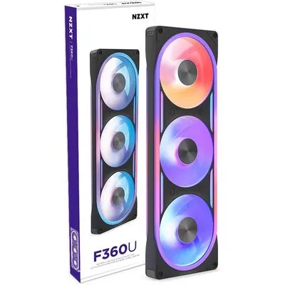 NZXT F360U Ultra RGB Gehäuselüfter 360mm Schwarz