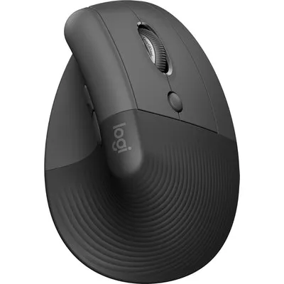 Logitech Lift Ergonomische Vertikale Maus Grafit | Kabellose Bluetooth & Logi Bolt Maus | 57° Ergonomie | 4000 DPI | Bis zu 24 Monate Akkulaufzeit