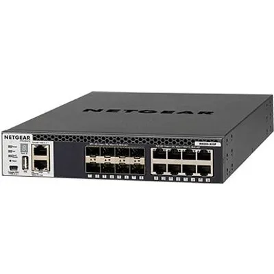NETGEAR XSM4316S M4300-8X8F Stackable mgd.Switch mit 16x10G including 8x10GBASE-T und 8xSFP+ Layer 3 (XSM4316S), SDN-ready Open Flow 1.3, geräuscharm, halbe Baubreite