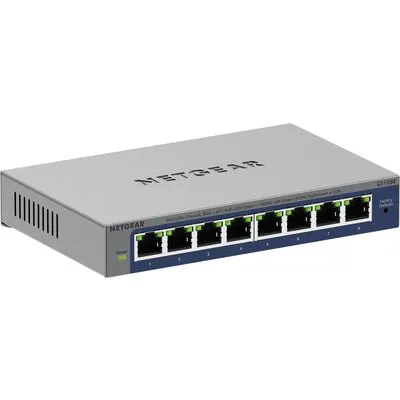 NETGEAR 8-Port Gigabit Ethernet Plus Switch (GS108E): Managed, Desktop- oder Wandmontage