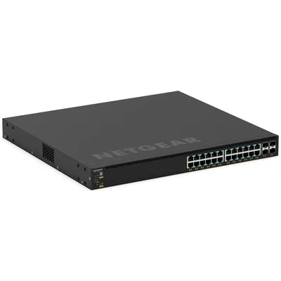 NETGEAR M4350-24G4XF (GSM4328)-24x1G PoE+ (648W base, up to 720W) and 4xSFP+ Managed Switch