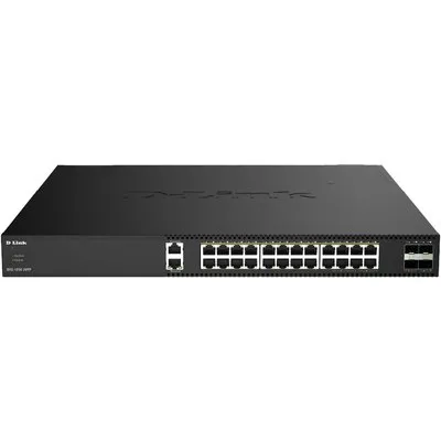 D-Link DXS-1250-28YP/E 28-Port 10G Multi-Gigabit PoE++ Smart Managed Switch mit 4 x 25G SFP28 Ports Managed Gigabit Switch
