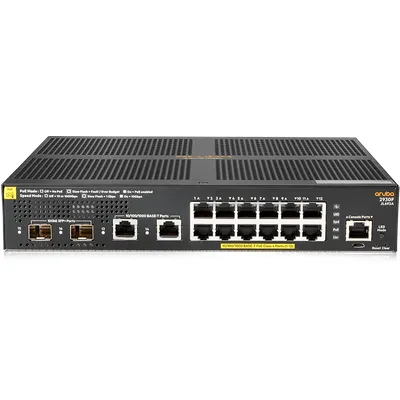 HPE Aruba Networking 2930F 12G PoE+ 2G/2SFP+ Switch