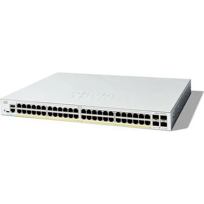 Cisco Catalyst 1200-24FP-4X Rackmount Gigabit Managed Switch, 48x RJ-45, 4x SFP+, 375W PoE+