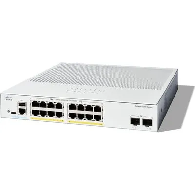 Cisco Catalyst C1300-16FP-2G Rackmount GB Managed Switch 16x RJ-45, 2x SFP, 240W PoE+