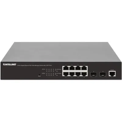 Intellinet 8-Port Gigabit Ethernet PoE+ Web-Managed Switch mit 2 SFP-Ports