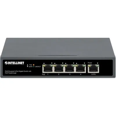 Intellinet PoE-Powered 5-Port Gigabit Switch mit PoE-Passthrough