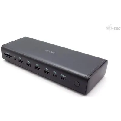 i-tec Universal USB-C Docking 6x 4K/60Hz, 2xHDMI, 2xDP, 2xUSB-C(4K), 4xUSB-C(10 Gbps), 4xUSB-A, 1xLAN(bis zu 2,5Gbps), 1xSD/TF, Power Delivery 3.1/ 140W
