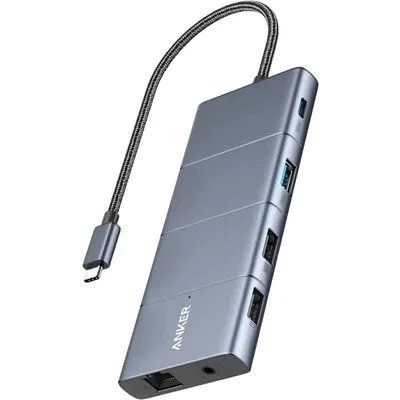 Anker 565 11-Port USB-C Hub extern grau
