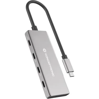 Conceptronic HUBBIES16G 4-Port USB 3.2 Gen-2 Hub, 10Gbps, USB-C x 4, 100W USB PD
