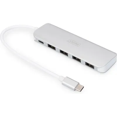 DIGITUS USB-C Hub 4-Port Hub (USB 3.0) silber